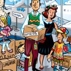 01 = Hamburger Abendblatt / Rubrik Himmel und Elbe - Editorial Illustration 01.Hamburger-Abendblatt