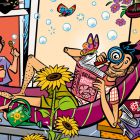 02 = Hamburger Abendblatt / Rubrik Himmel und Elbe - Editorial Illustration 02.Hamburger-Abendblatt