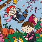 05 = Tchibo / Kinderlieder Herbst  / CD Cover - Booklet Illustration 05.Tchibo