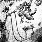 07 = Freie Arbeit / The Swing - Illustration Scratchboard 07.TheSwing