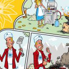 02 = Allgäuer Zeitungsverlag / Kocherlebnis / Allgäuer Zeitung - Editorial Illustration 02.Kocherlebnis