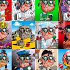 04 = Nerdy Ned / NFTs - Serie NFT Illustrationen (Auswahl) 04.NerdyNed