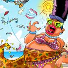 06 = Freie Arbeit / Strandpromenade - Illustration Puzzle Motiv 06.Strandpromenade